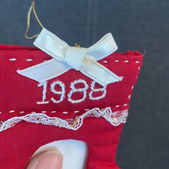 💜5 for $25 1988 Holiday stocking photo ornament - Picture 3 of 4
